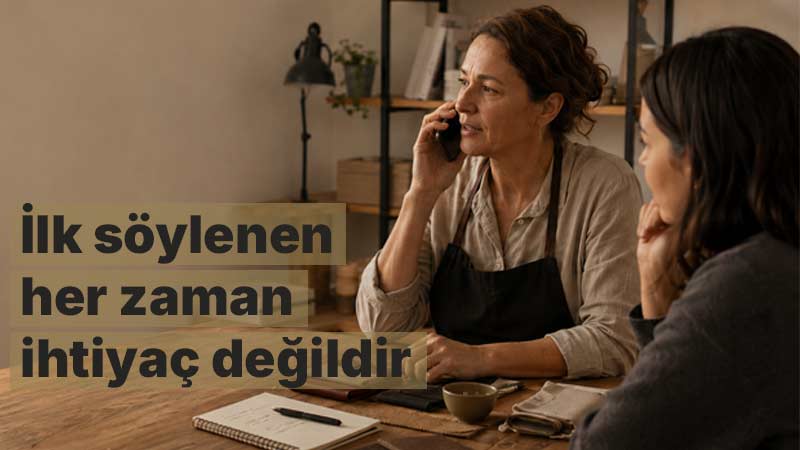 İlk Söylenen, Her Zaman İhtiyaç Değildir